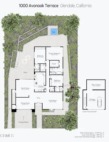 $2,835,000 | 1000 Avonoak Terrace, Glendale, CA 91206