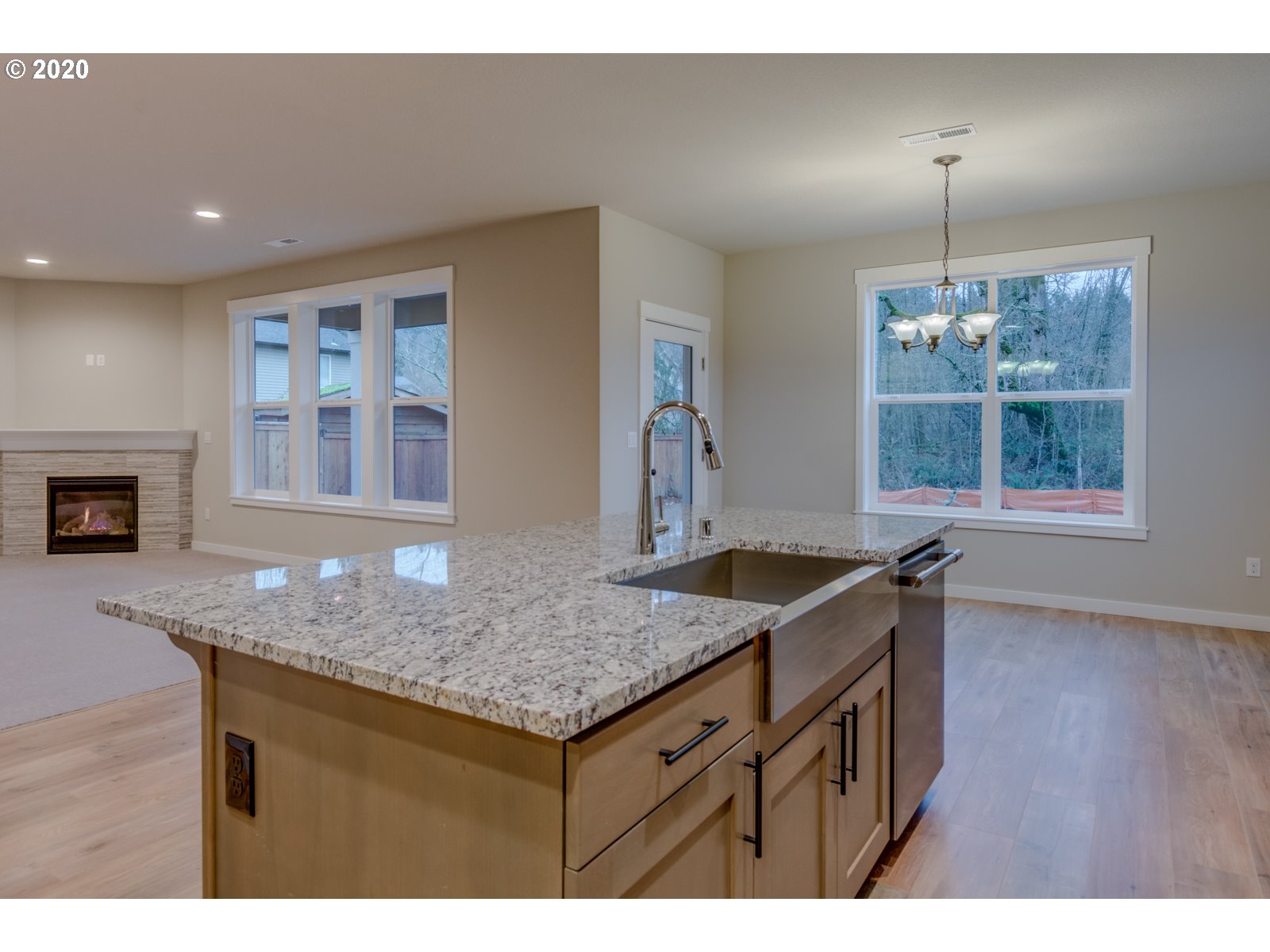 8524 North 1st Street, Unit LT96 Ridgefield, WA 98642 - Photo 16 of 32 a kitchen with a granite countertop sink and wooden floor