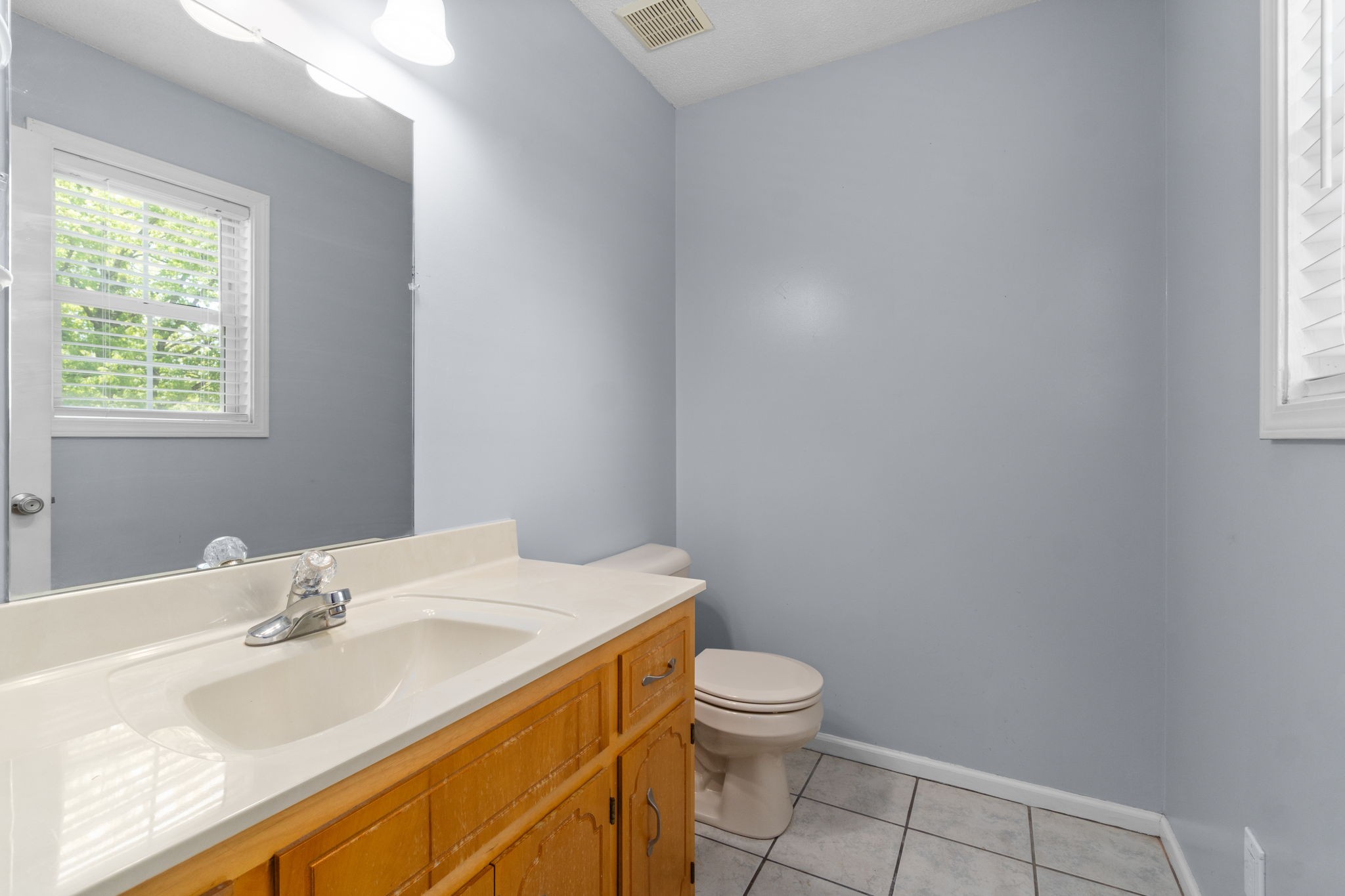 3315 Lylewood Road Woodlawn, TN 37191 - Photo 19 of 39 a bathroom with a sink a toilet and a window