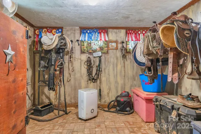 a view of a storage and utility room
