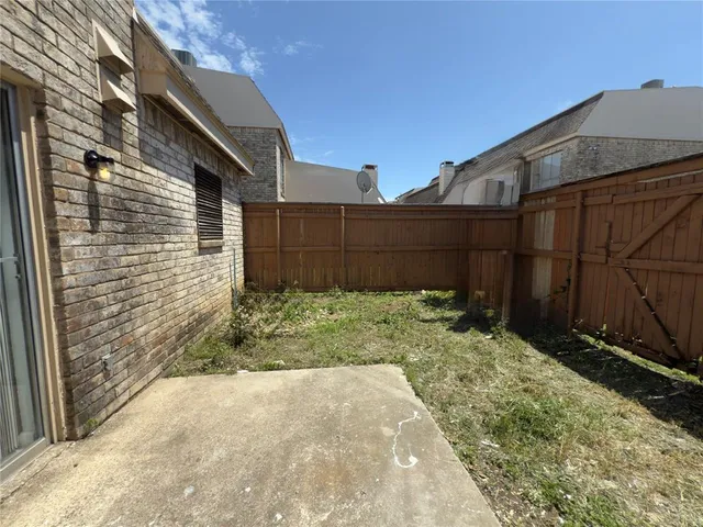 a backyard of a house
