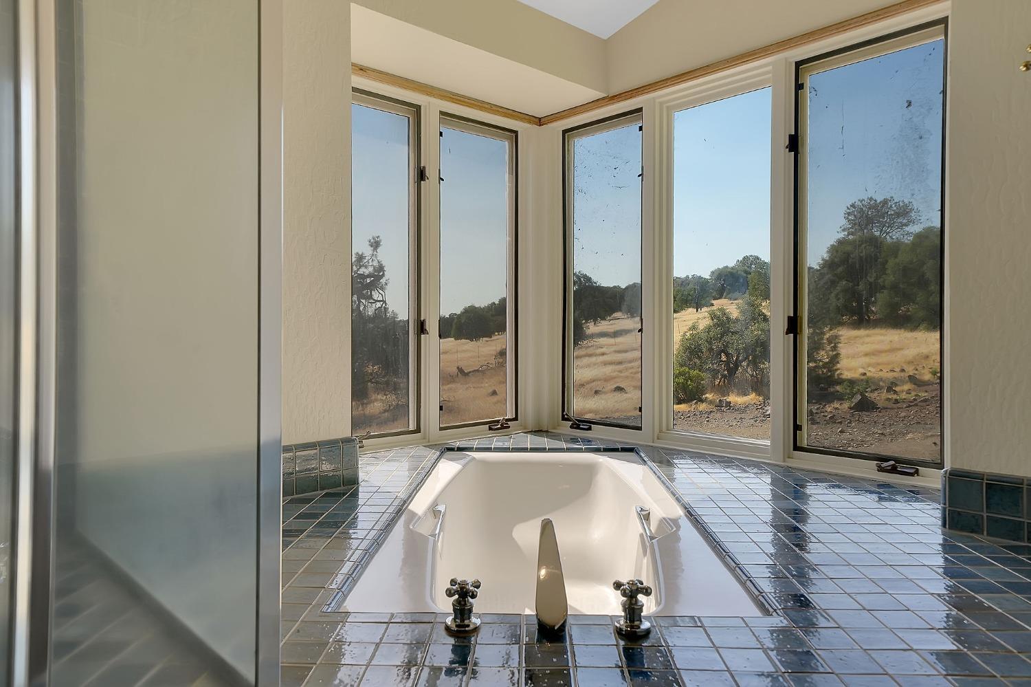 15111 Tyler Road Fiddletown, CA 95629 - Photo 44 of 92 a view of living room with a floor to ceiling window and wooden floor