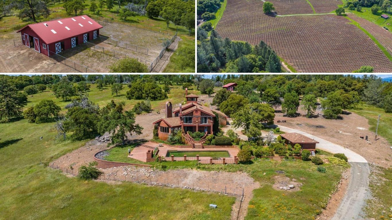 15111 Tyler Road Fiddletown, CA 95629 - Photo 90 of 92 an aerial view of a house with a garden