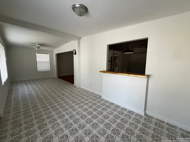 a view of hallway with window