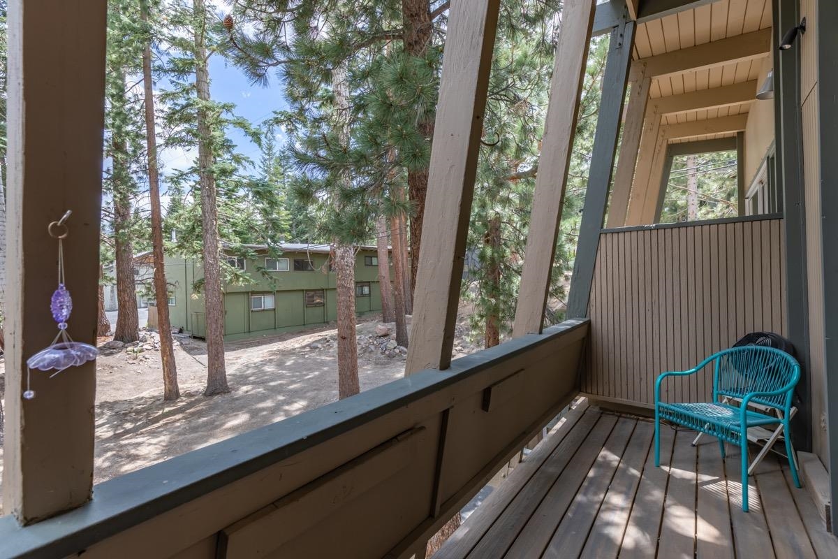 4 Kelley Road, Unit 5 Mammoth Lakes, CA 93546 - Photo 29 of 30 a view of a two chair in the balcony