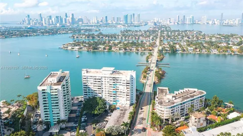 a view of a city and ocean view