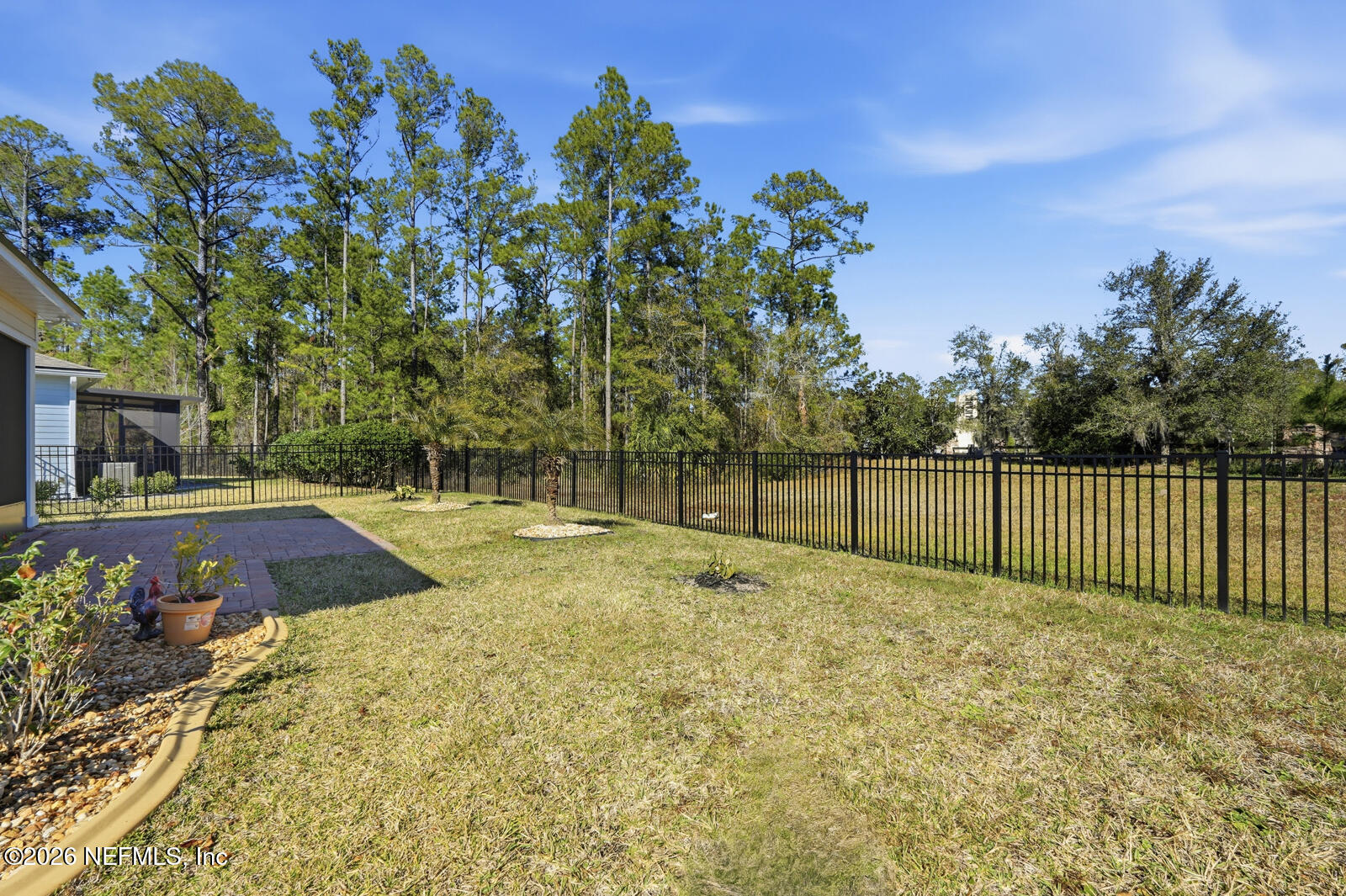 979 Rustic Ml Drive St. Augustine, FL 32092 - Photo 31 of 46 a view of backyard with swimming pool and trees
