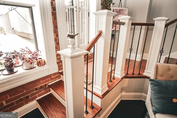 a view of an entryway with staircase