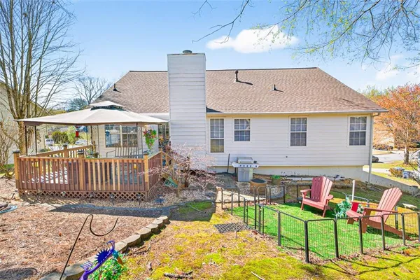 a view of outdoor space and deck