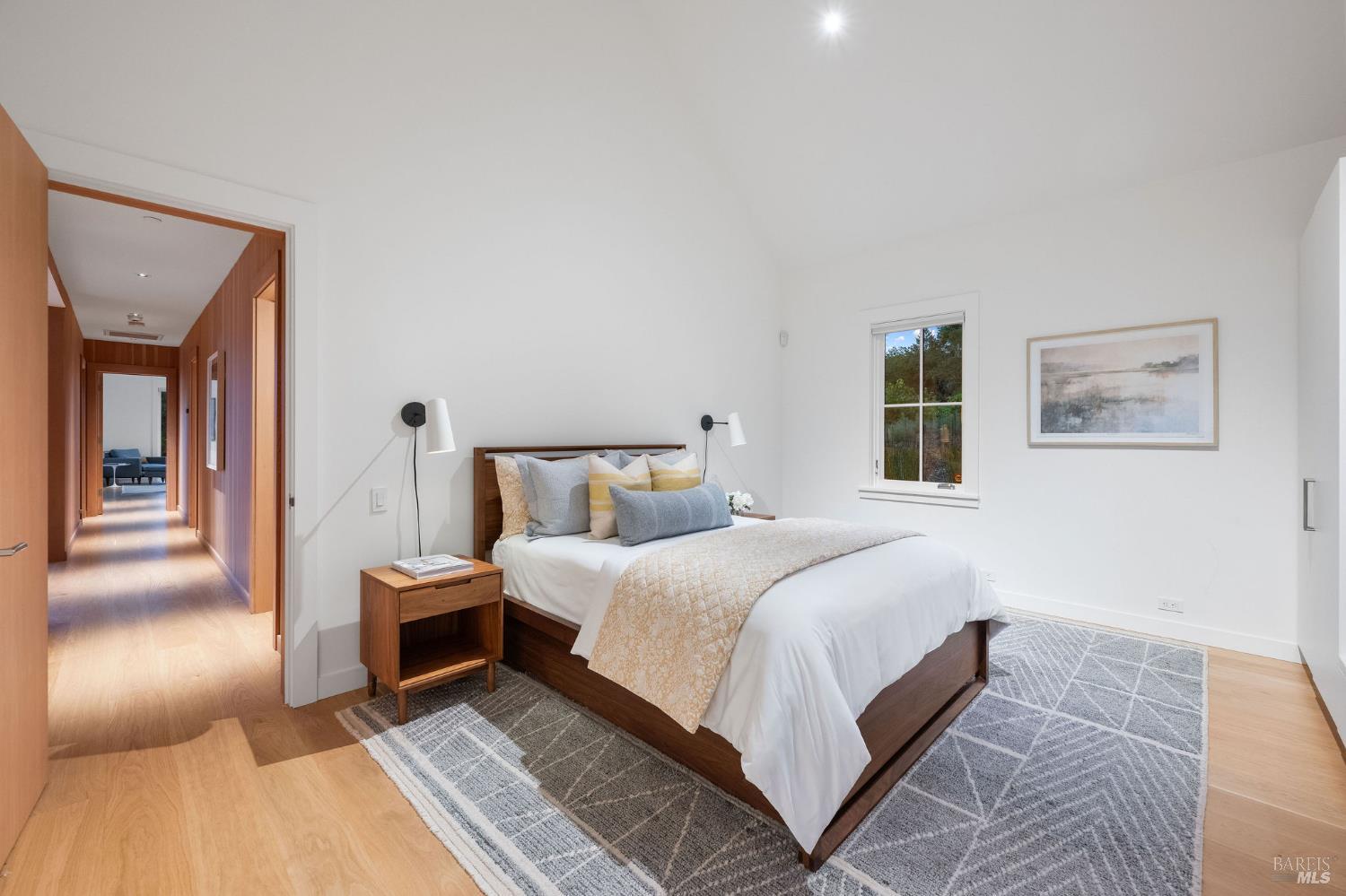 18907 Highway 128 Calistoga, CA 94515 - Photo 20 of 46 a bedroom with a bed and a night stand