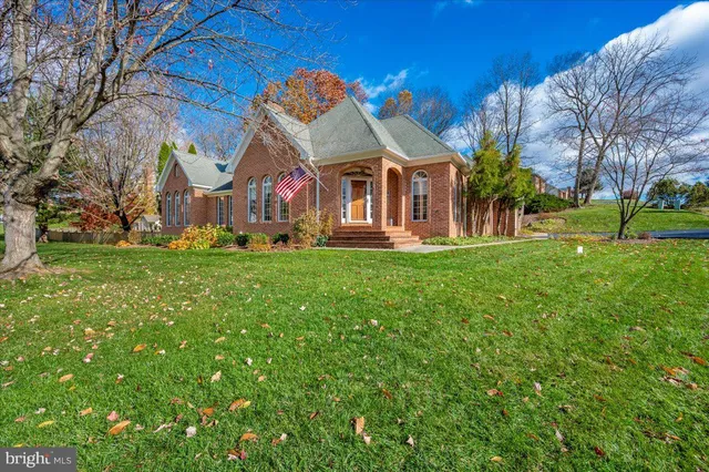 a view of a building with a big yard