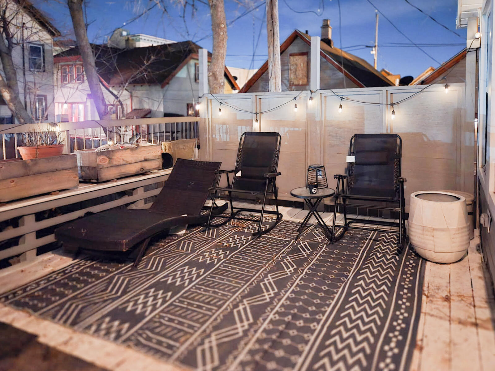 1730 South 6th Street Milwaukee, WI 53204 - Photo 15 of 15 Outside deck at dusk