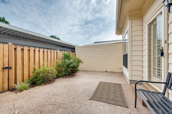 a backyard of a house