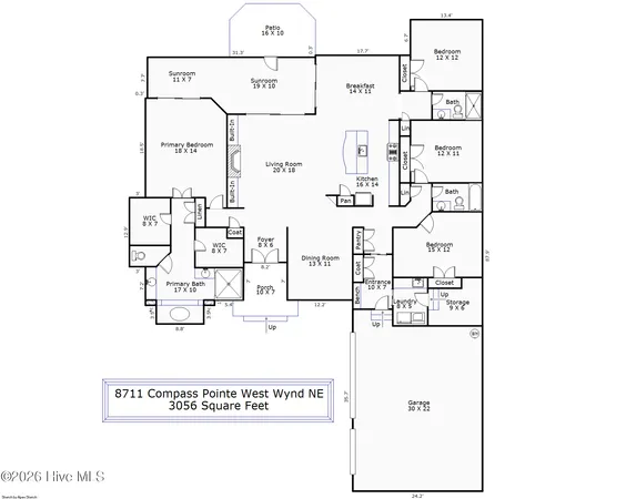 $900,000 | 8711 Compass Pointe West Wynd Street Northeast, Unit WYND, Leland, NC 28451