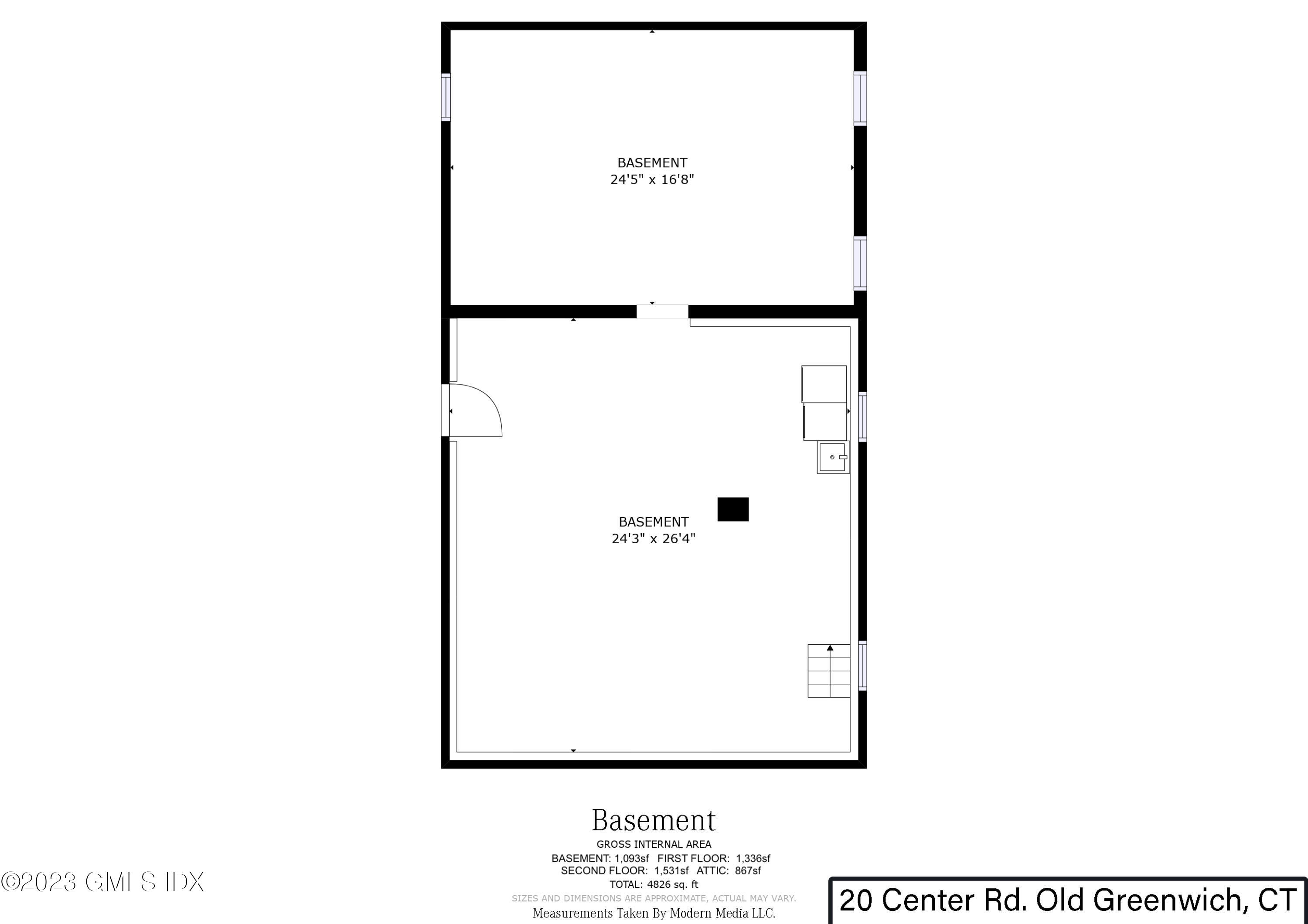 20 Center Road Old Greenwich, CT 06870 - Photo 34 of 35 a picture of a floor plan