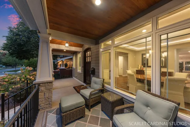 a outdoor space with patio furniture