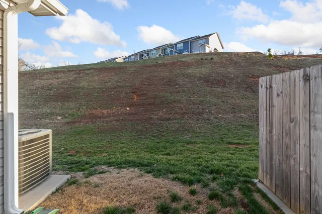 a view of a backyard