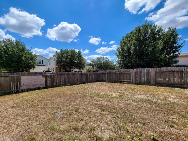 a backyard of a house