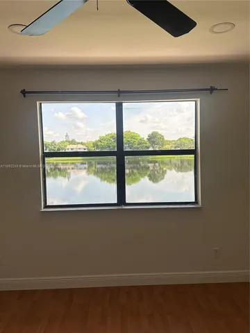 an empty room with a window