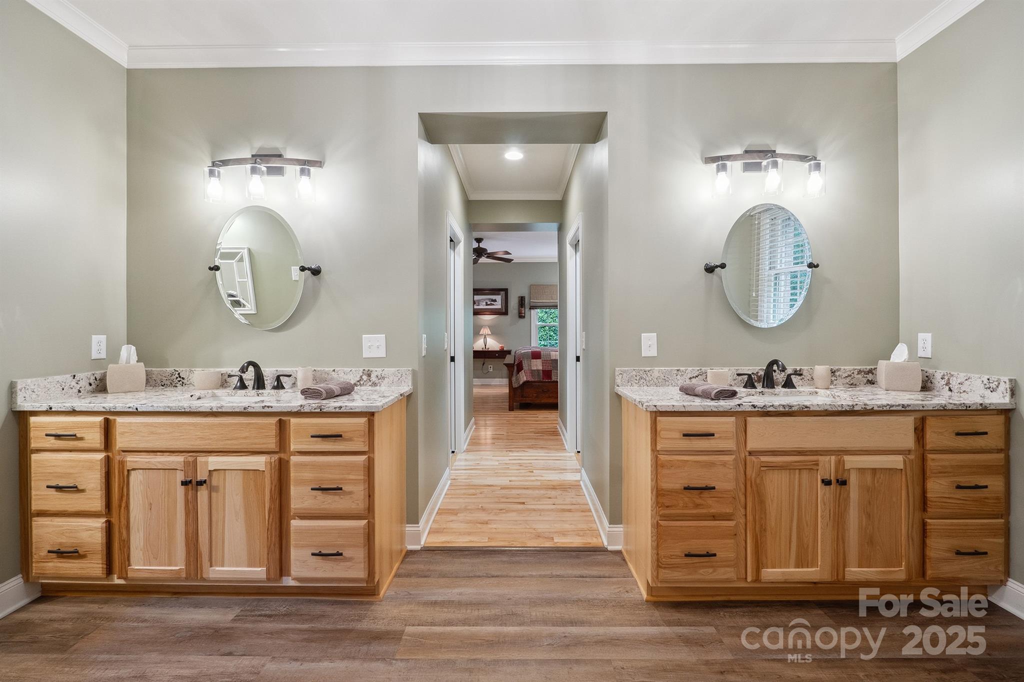 270 North Street Salisbury, NC 28147 - Photo 19 of 48 a en suite bathroom with a granite countertop sink and a mirror