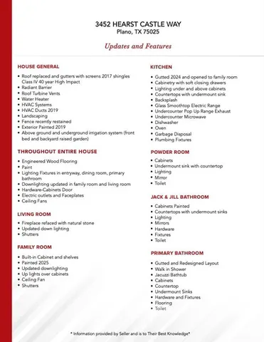 $889,000 | 3452 Hearst Castle Way, Plano, TX 75025
