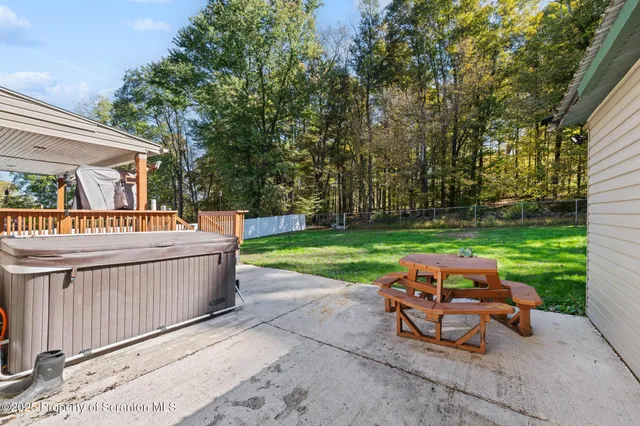 a view of a porch with a yard