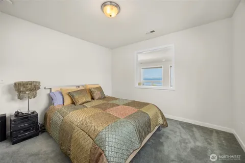 a city view with tall buildings