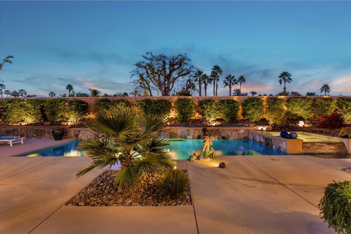 50 Toscana Way East Rancho Mirage, CA 92270 - Photo 17 of 87 019-Pool View at Twilight