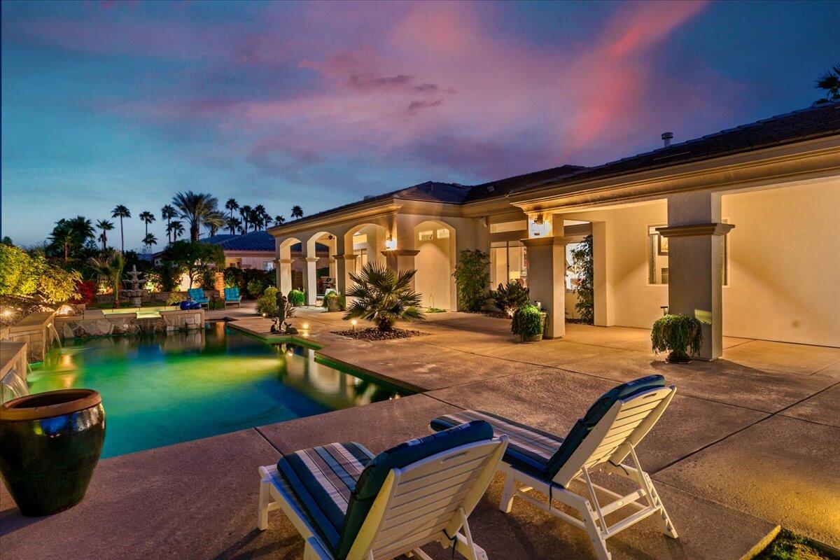 50 Toscana Way East Rancho Mirage, CA 92270 - Photo 19 of 87 021-Pool View at Twilight