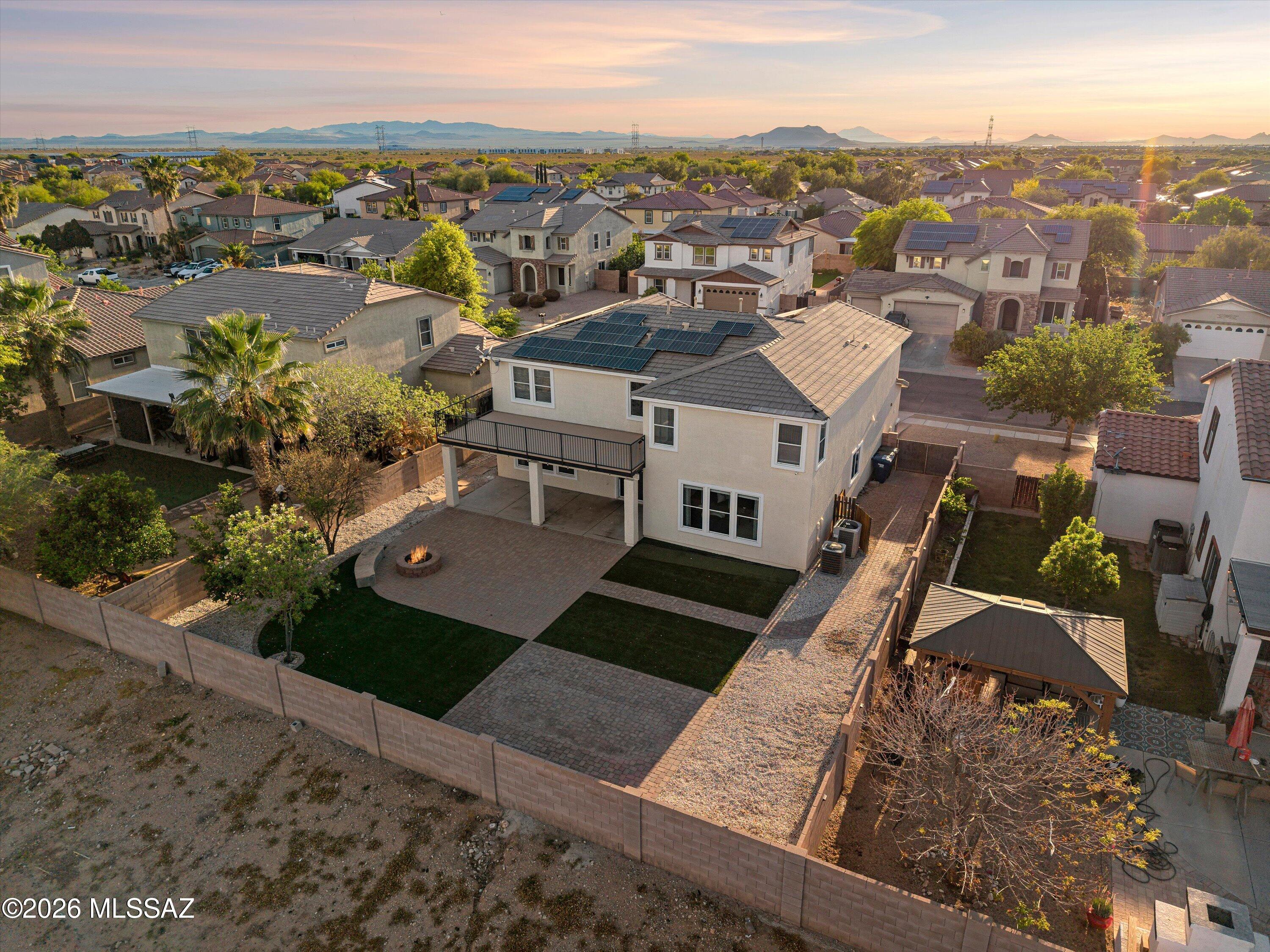 6851 South Salt Cedar Road Tucson, AZ 85756 - Photo 46 of 52 AERIAL BACK VIEW