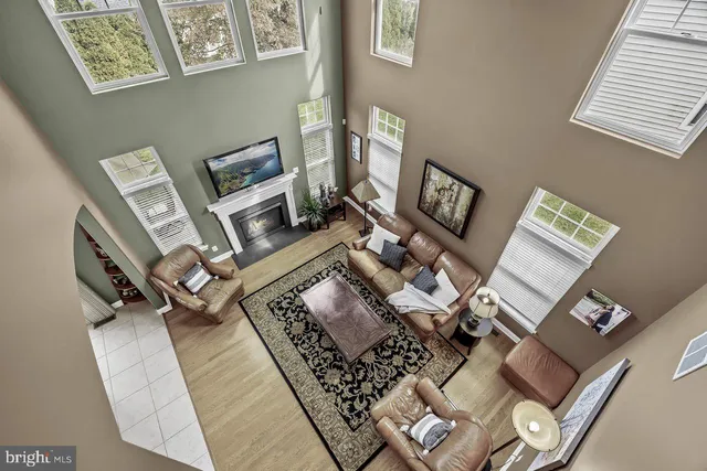 a living room with furniture and a couch