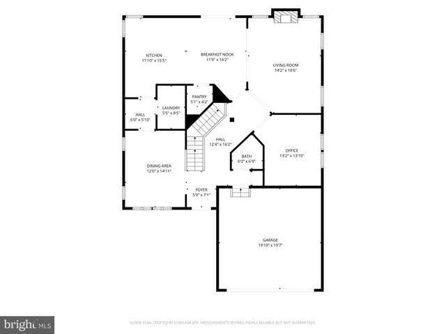 a picture of a bench in the window