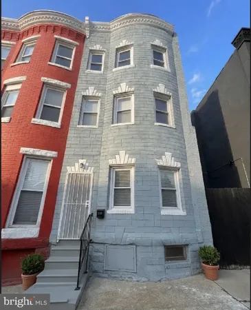 a front view of a building