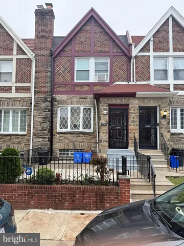 a front view of residential houses