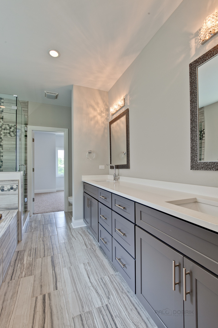 1747 Greenwood Road Glenview, IL 60026 - Photo 31 of 46 a bathroom with a sink mirror and a toilet
