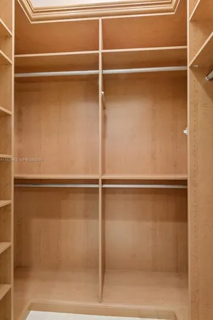 a close view of closet