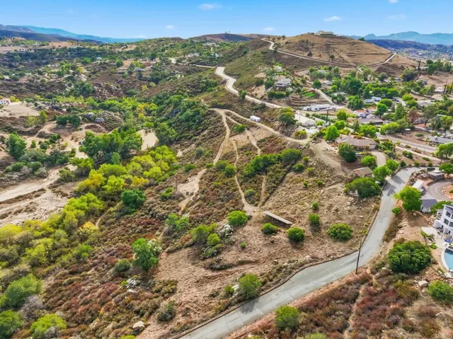 a view of a city with a mountain in the background