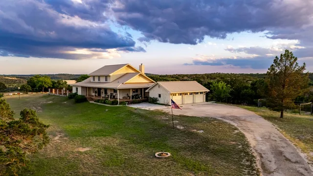 a view of a lake with a city
