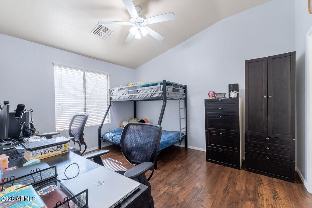 2024 South Baldwin, Unit 64 Mesa, AZ 85209 - Photo 12 of 25 a bedroom with a bed and furniture
