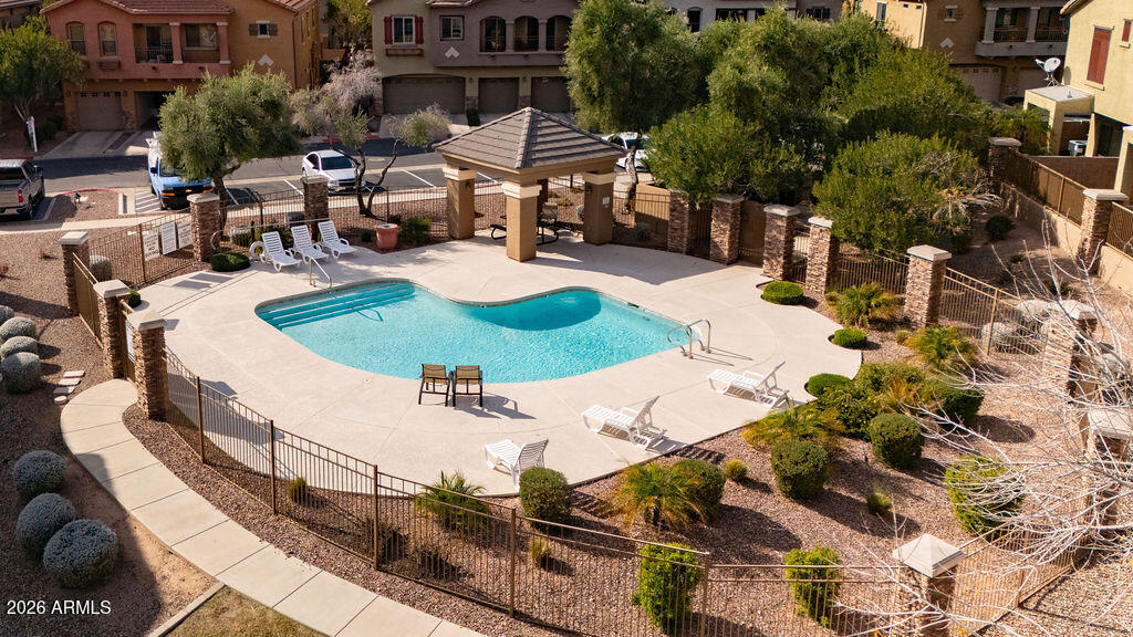 2024 South Baldwin, Unit 64 Mesa, AZ 85209 - Photo 22 of 25 an aerial view of a house with outdoor space