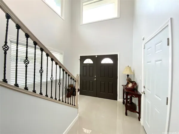 a view of hallway with livingroom