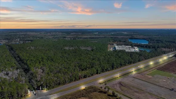 a view of city and mountain