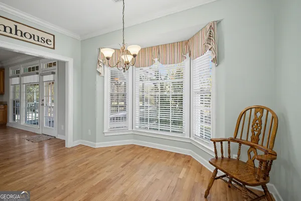 a view of a livingroom with a staircase