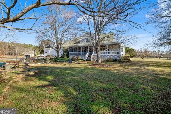 a view of a lake with beach