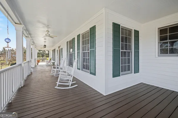 a view of a house with wooden floor