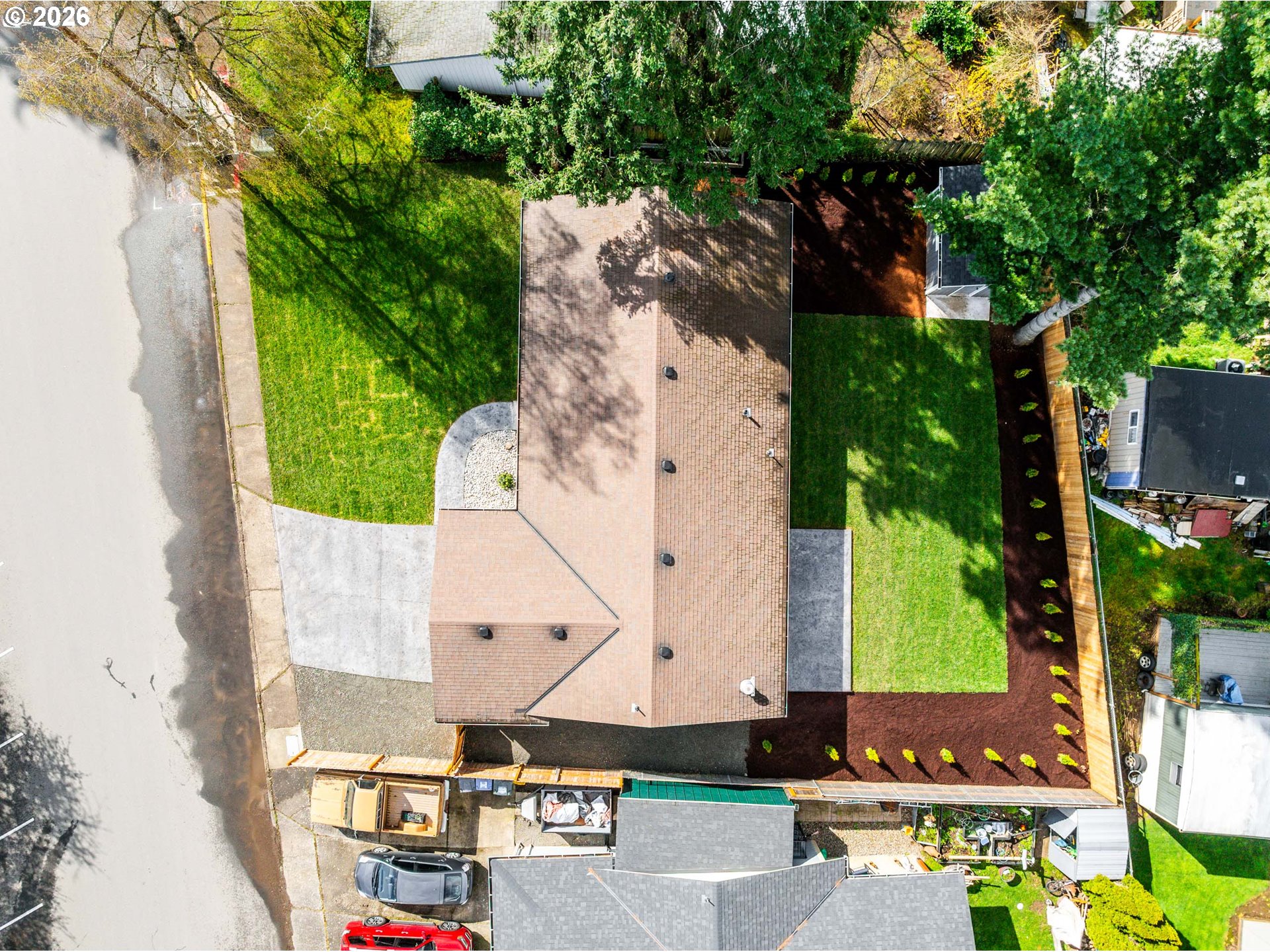 879 North Broadway Street Estacada, OR 97023 - Photo 31 of 37 an aerial view of a house with yard swimming pool and outdoor seating