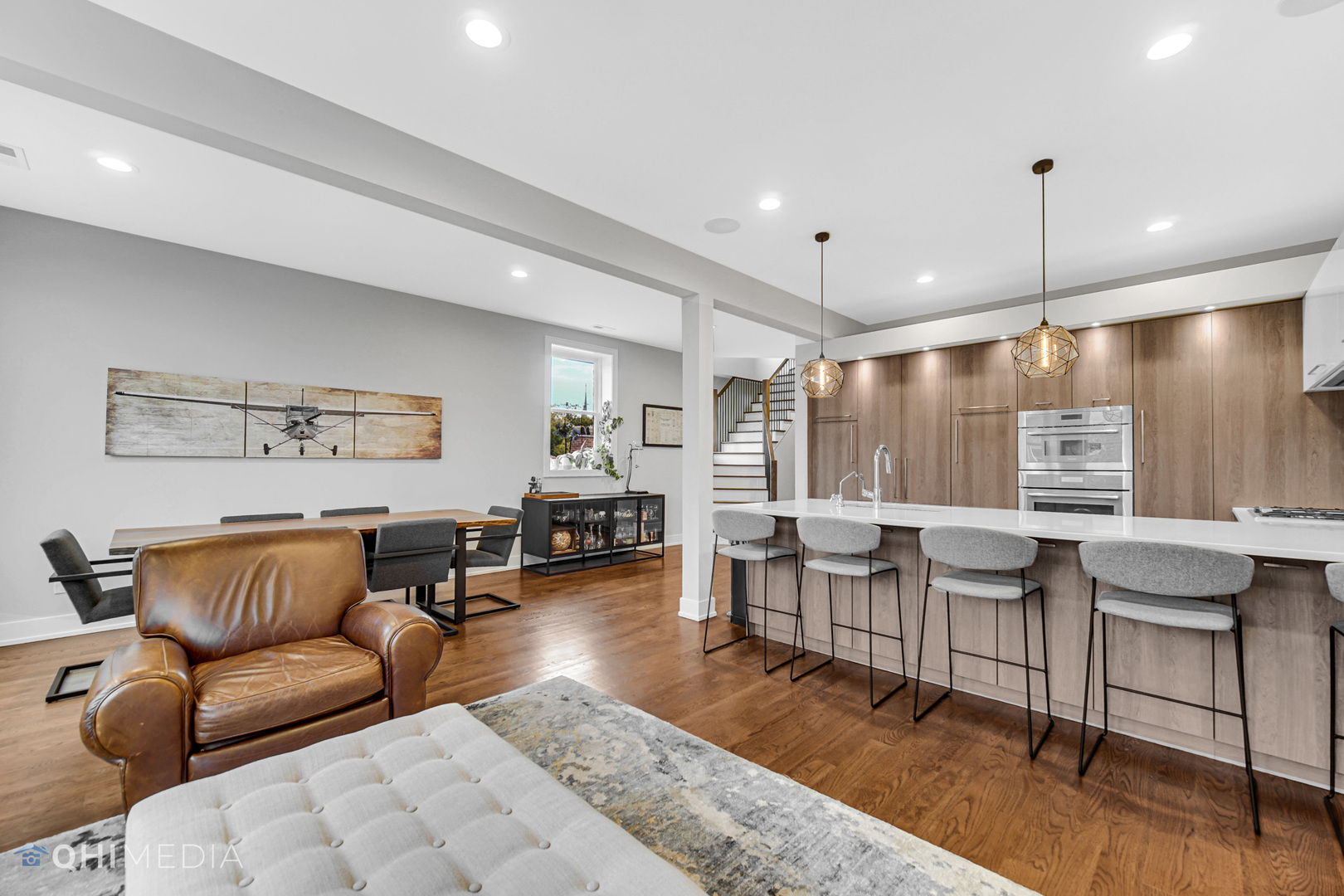 2238 West Walton Street, Unit 3 Chicago, IL 60622 - Photo 12 of 29 a living room with lots of furniture and view of kitchen