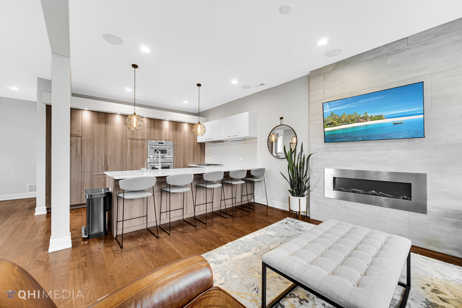 2238 West Walton Street, Unit 3 Chicago, IL 60622 - Photo 5 of 29 a living room with furniture a rug and white walls