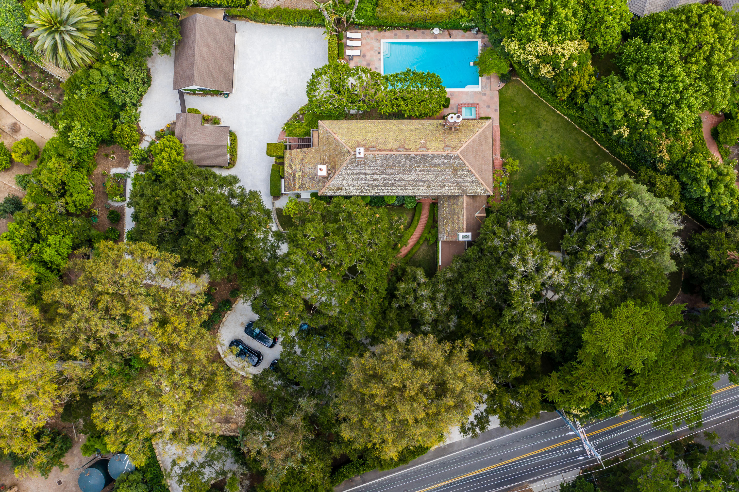 1321 School House Road Montecito, CA 93108 - Photo 34 of 34 an aerial view of house with yard
