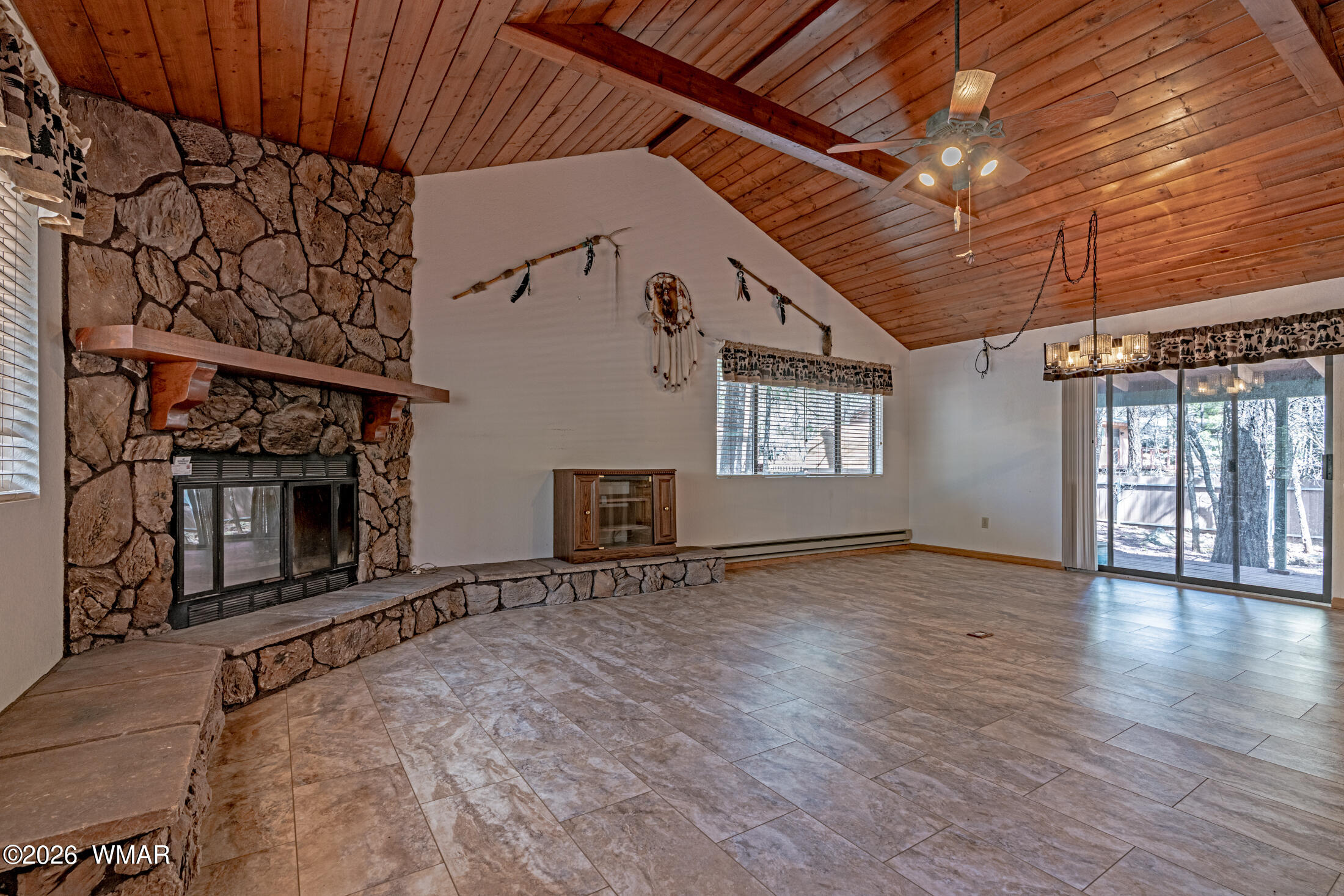 3225 Turkey Track Road Pinetop, AZ 85935 - Photo 7 of 25 First step in the front door - vaulted tongue and groove ceiling